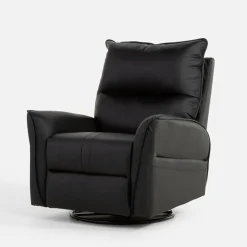 inny Fotel obrotowy z funkcją relaks GRUZIO ekoskóra czarny