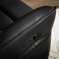inny Fotel obrotowy z funkcją relaks GRUZIO ekoskóra czarny