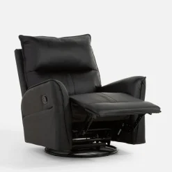 inny Fotel obrotowy z funkcją relaks GRUZIO ekoskóra czarny