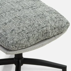 Fotele Wypoczynkowe|inny Fotel obrotowy z podnóżkiem szary DITTIF