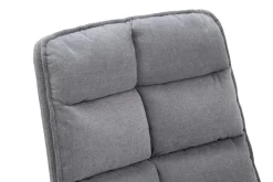 Fotele Wypoczynkowe| Fotel obrotowy z podnóżkiem szary CHENNAI
