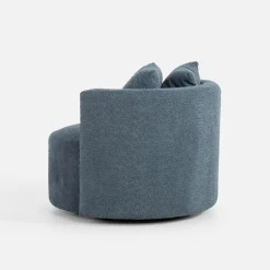 Fotele Wypoczynkowe|inny Fotel okrągły obrotowy SEBREZE granatowy