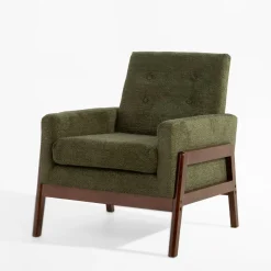 Fotele Wypoczynkowe| Fotel retro ciemnozielony MIATU