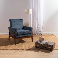 Fotel retro niebieski MIATU