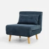 inny Fotel rozkładany granatowy LAVILLA