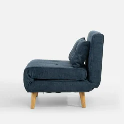 inny Fotel rozkładany granatowy LAVILLA