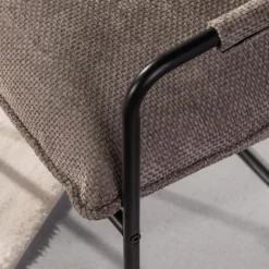 inny Fotel szary z czarną ramą LUNWALL