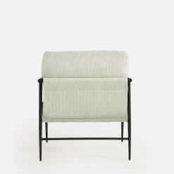 Fotele Wypoczynkowe| Fotel sztruksowy kremowy DRITRE