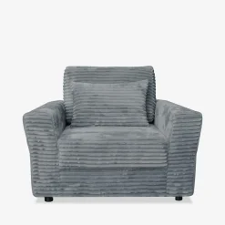 Fotele Wypoczynkowe| Fotel sztruksowy szary NOEMI
