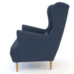 Fotele Wypoczynkowe| Fotel uszak niebieski VENUS