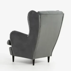 Fotele Wypoczynkowe|inny Fotel uszak welurowy szary VITO