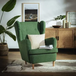 inny Fotel uszak zielony ESAL