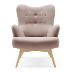 Fotele Wypoczynkowe| Fotel welurowy wrzosowy ZELE