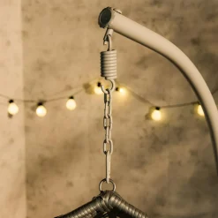 Meble Ogrodowe|Meble Ogrodowe| Fotel wiszący WIERI z ciemnoszarym siedziskiem