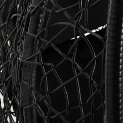 Fotel wiszący WIERI z czarnym siedziskiem