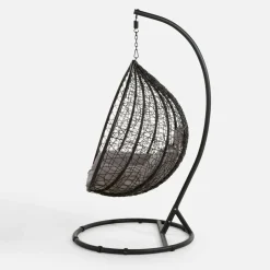 Meble Ogrodowe|Meble Ogrodowe| Fotel wiszący WIERI z szarym siedziskiem