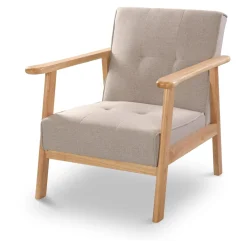 Fotel wypoczynkowy beżowy ZODEL