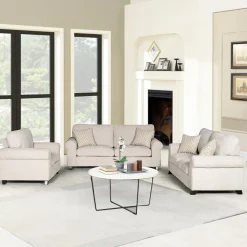 Fotel wypoczynkowy beżowy KANVASA