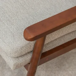 Fotel wypoczynkowy beżowy CROXTA