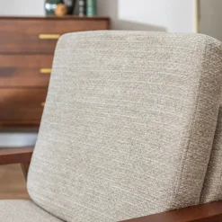 Fotel wypoczynkowy beżowy CROXTA