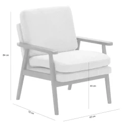 Fotel wypoczynkowy beżowy CROXTA