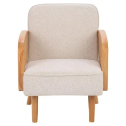 Fotele Wypoczynkowe| Fotel wypoczynkowy beżowy z plecionką wiedeńską ZELMO