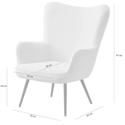 Fotel wypoczynkowy biały JAZAN