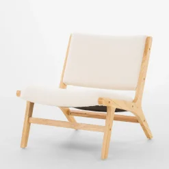 Fotel wypoczynkowy boucle beżowy STARKINI