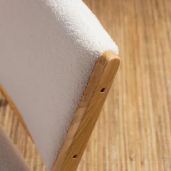 Fotel wypoczynkowy boucle beżowy STARKINI