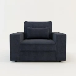 Fotele Wypoczynkowe| Fotel wypoczynkowy ciemnoniebieski MARKOS