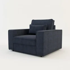 Fotele Wypoczynkowe| Fotel wypoczynkowy ciemnoniebieski MARKOS