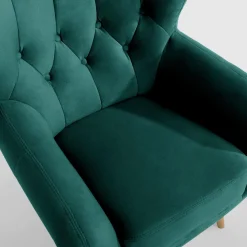 Impresti Fotel wypoczynkowy ciemnozielony KELSO