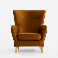 Fotele Wypoczynkowe| Fotel wypoczynkowy musztardowy CARY