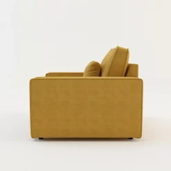 Fotel wypoczynkowy musztardowy MARKOS