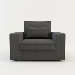 Fotele Wypoczynkowe| Fotel wypoczynkowy szary MARKOS