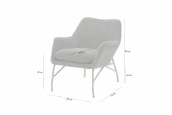 Fotel wypoczynkowy szary MAILA