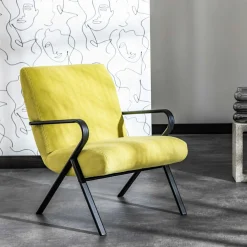 Fotele Wypoczynkowe| Fotel wypoczynkowy żółty CAPENBAR