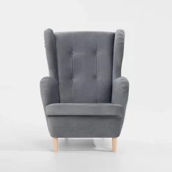 Fotele Wypoczynkowe| Fotel wypoczynkowy uszak szary ASEL