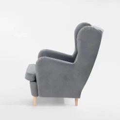 Fotele Wypoczynkowe| Fotel wypoczynkowy uszak szary ASEL