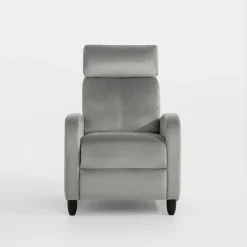 Fotele Wypoczynkowe| Fotel wypoczynkowy z funkcją relaks szary KATINIO