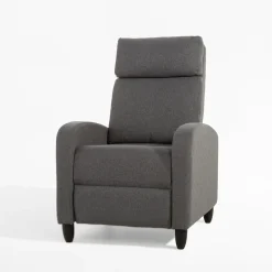 Fotele Wypoczynkowe| Fotel wypoczynkowy z funkcją relaksu ciemnoszary KATINIO