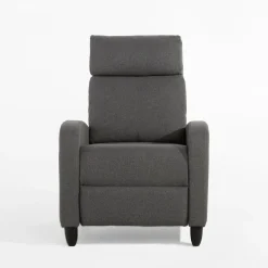 Fotele Wypoczynkowe| Fotel wypoczynkowy z funkcją relaksu ciemnoszary KATINIO