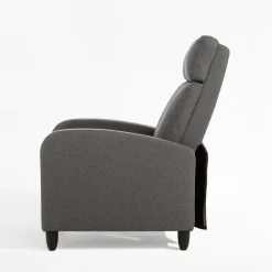 Fotele Wypoczynkowe| Fotel wypoczynkowy z funkcją relaksu ciemnoszary KATINIO