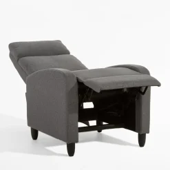 Fotele Wypoczynkowe| Fotel wypoczynkowy z funkcją relaksu ciemnoszary KATINIO