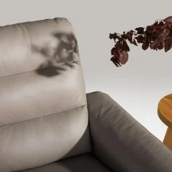 Fotele Wypoczynkowe| Fotel wypoczynkowy z funkcją relaksu skórzany ALASSIO