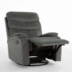 Fotele Wypoczynkowe| Fotel wypoczynkowy z funkcją relaks szary GLIXI
