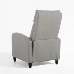 Fotel wypoczynkowy z funkcją relaksu jasnoszary KATINIO