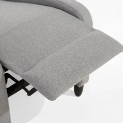 Fotel wypoczynkowy z funkcją relaksu jasnoszary KATINIO