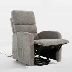 Fotele Wypoczynkowe| Fotel wypoczynkowy z funkcją relaks szary EXMANO