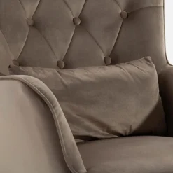 Fotele Wypoczynkowe|inny Fotel wypoczynkowy z podnóżkiem beżowy JEXI